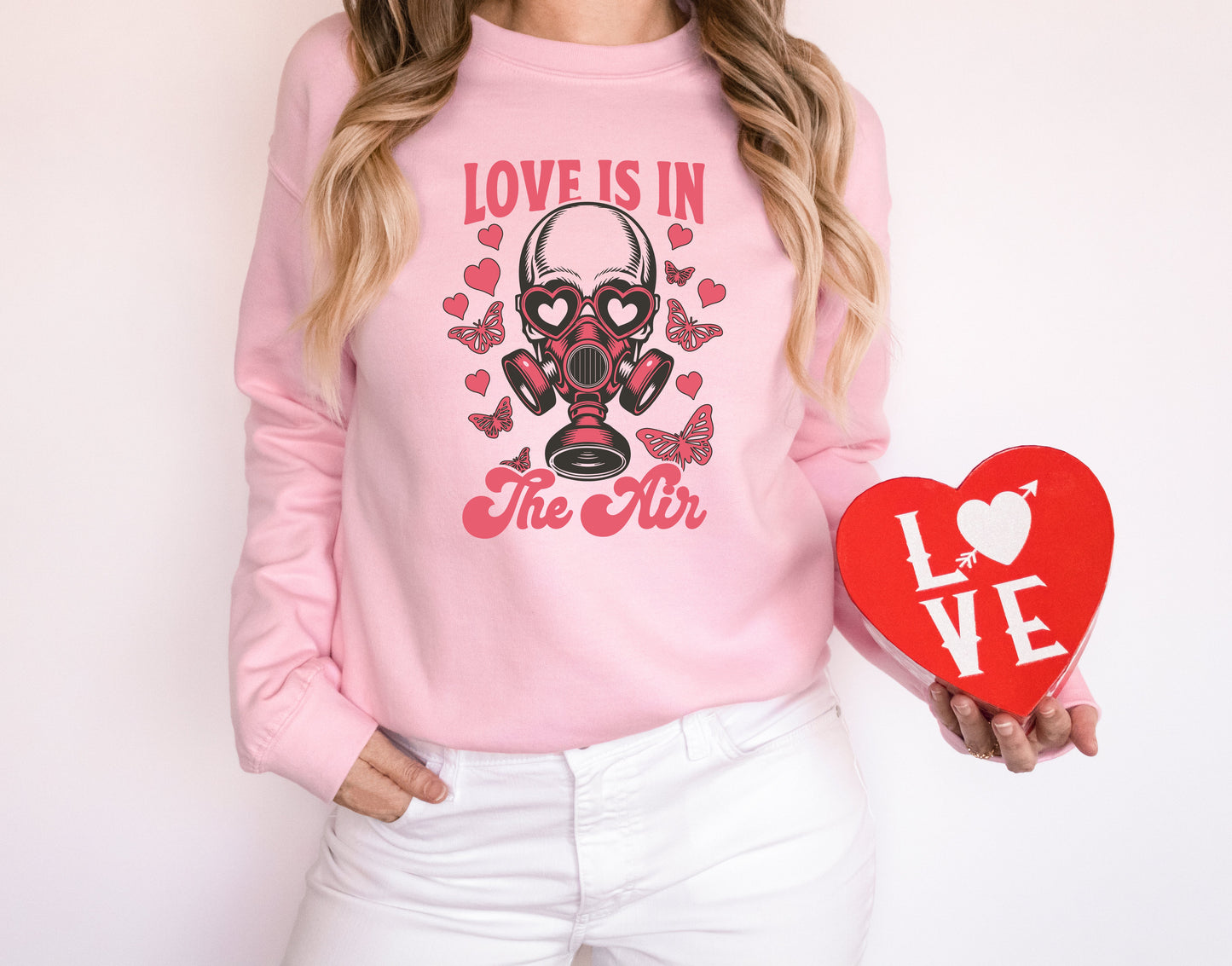 Love Is In The Air Adult Sweatshirt- Valentine 606