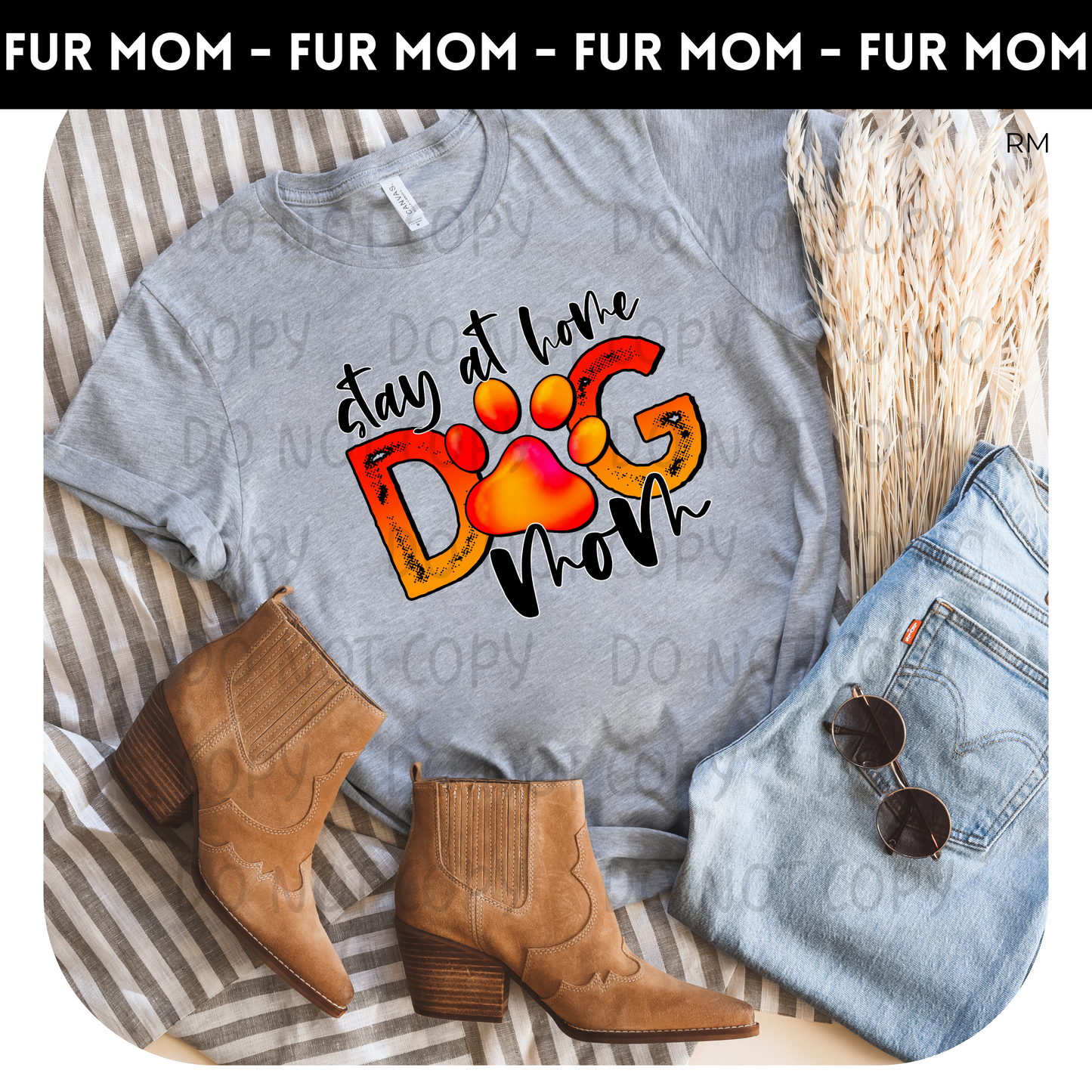 Stay At Home Dog Mom Adult Shirt- Animals 232
