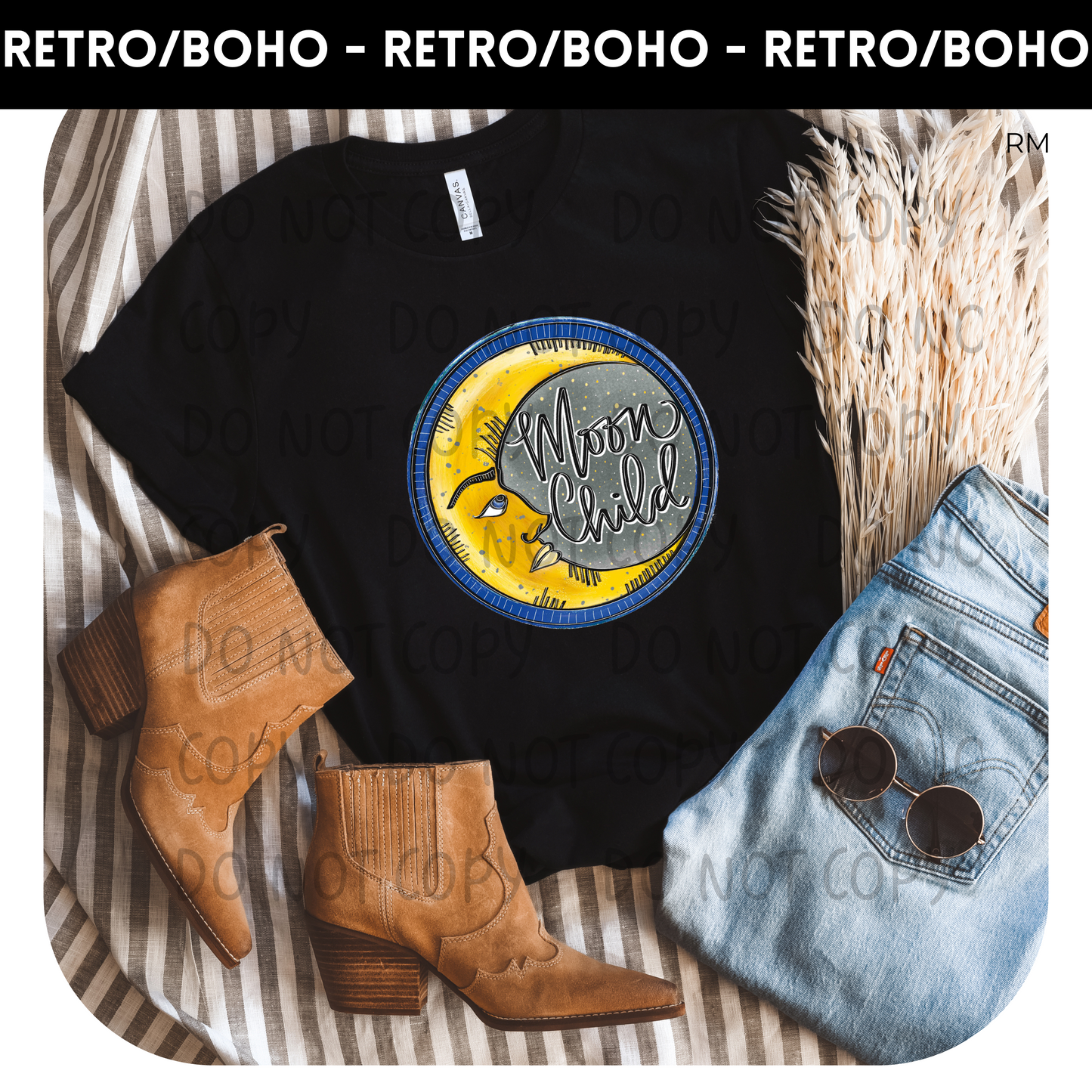 Moon Child Adult Shirt- Boho 6