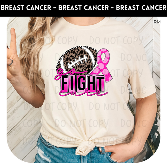 Go Fight Cure Adult Shirt- Breast Cancer Awareness 49