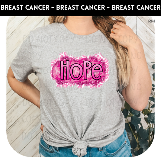 Hope Pink Ribbon Adult Shirt-Breast Cancer Awareness 74