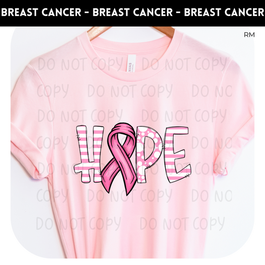 Hope Pink Ribbon TRANSFERS ONLY-Breast Cancer Awareness 84