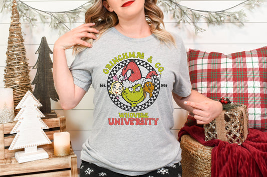 Grinchmas Whoville University Adult Shirt-Christmas 1495