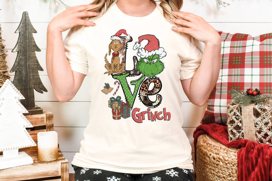 Green Guy Love Adult Shirt- Christmas 1496
