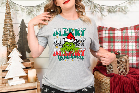 Merry Grinchmas Adult Shirt-Christmas 1497
