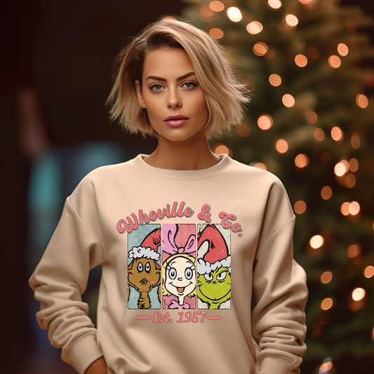 Whoville and Co Adult Sweatshirt- Christmas 1498