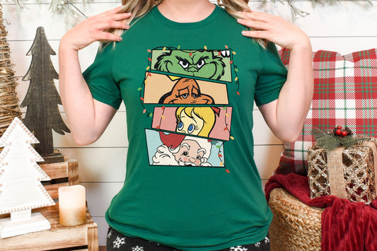Green Guy Characters Adult Shirt- Christmas 1508