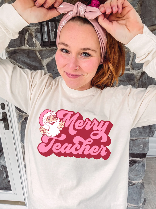 Merry Teacher TRANSFERS ONLY- Christmas 1531