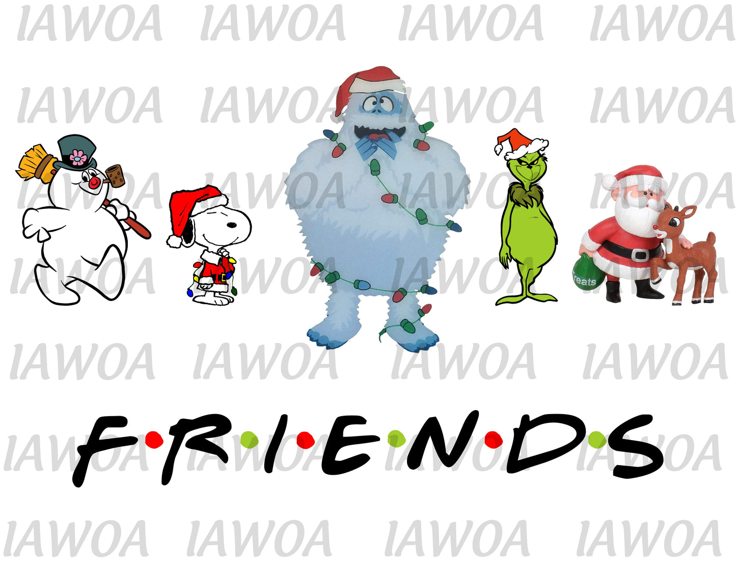 Christmas 438 - FRIENDS - Christmas Movie Friends Style - Sublimation Transfer Set/Ready To Press Sublimation Transfer