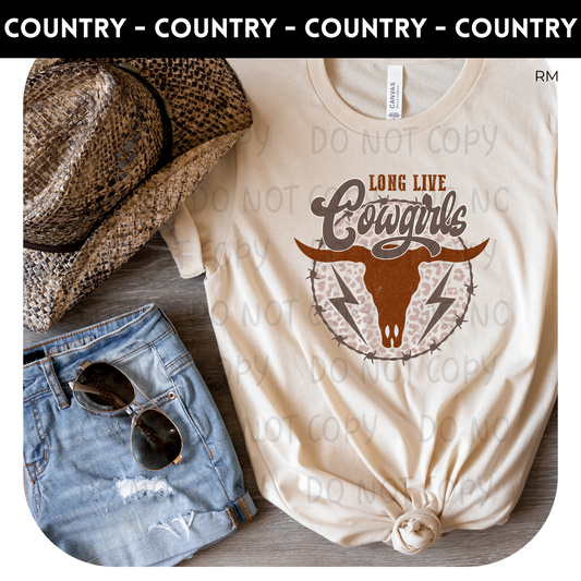 Long Live Cowgirls Adult Shirt-Country 121