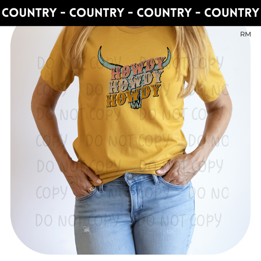 Howdy Howdy Howdy Adult Shirt-Country 150