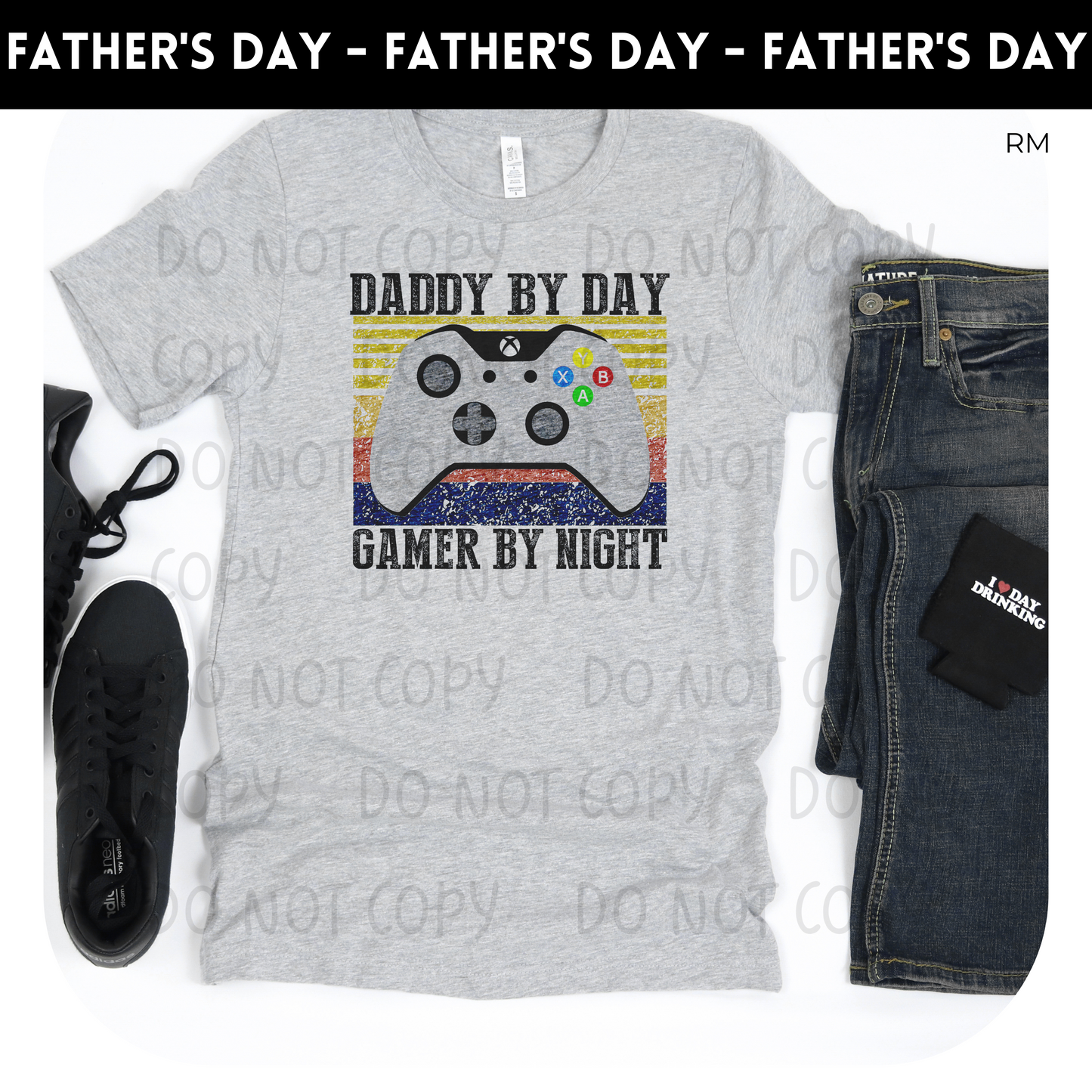 Daddy By Day Gamer By Night Adult Shirt- Dad 107