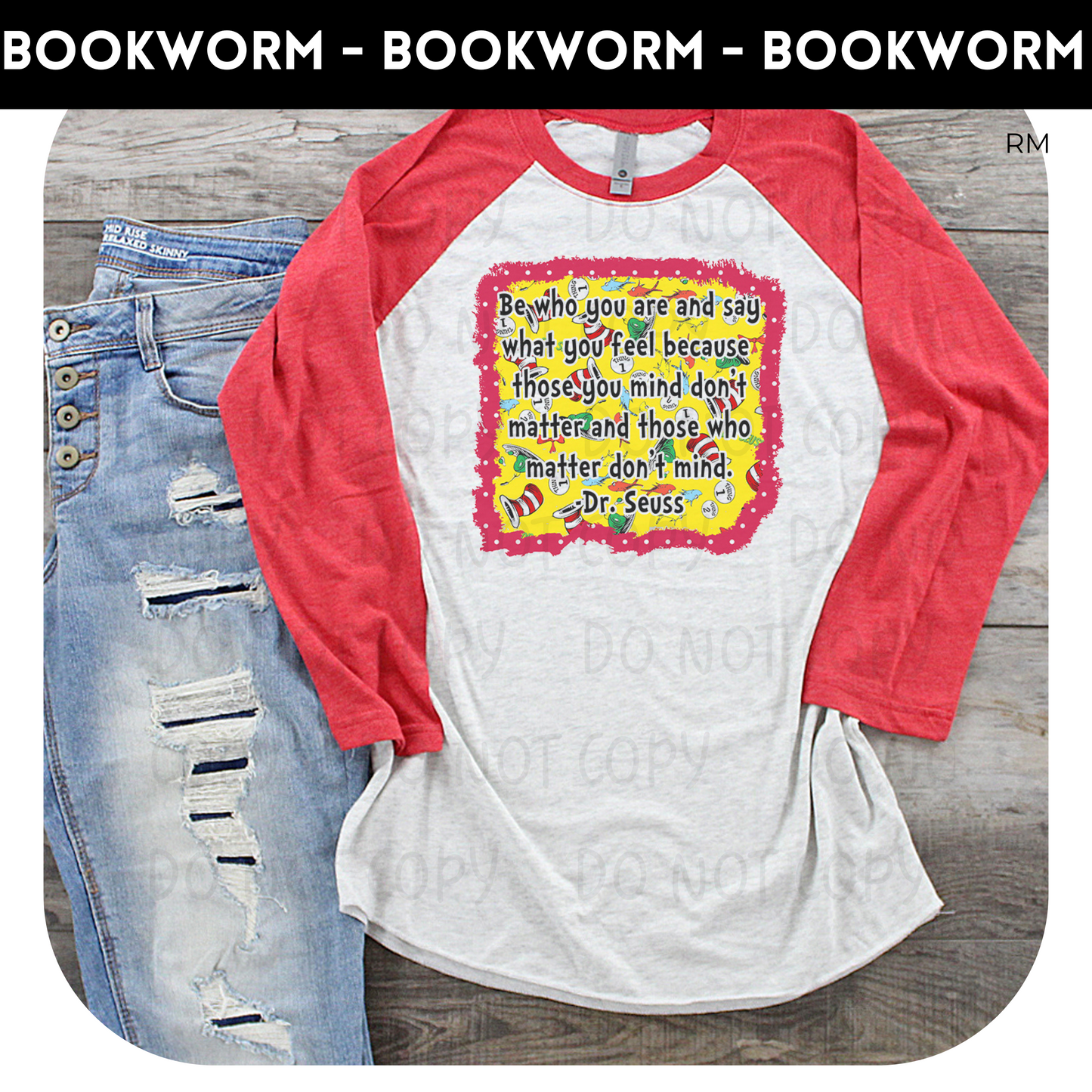 Be Who You Are Adult Raglan- Dr. Seuss 3