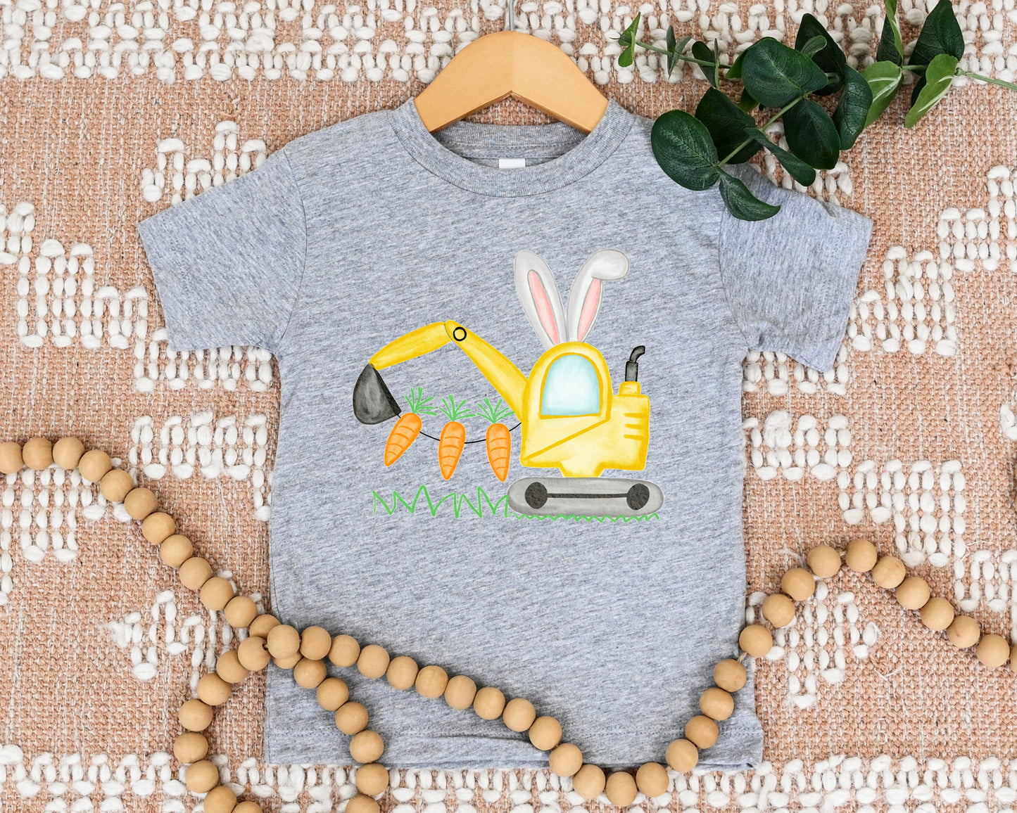 Excavator Easter Bunny Youth Shirt - Easter319