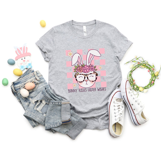 Bunny Kisses Easter Wishes Adult Shirt-Easter 324