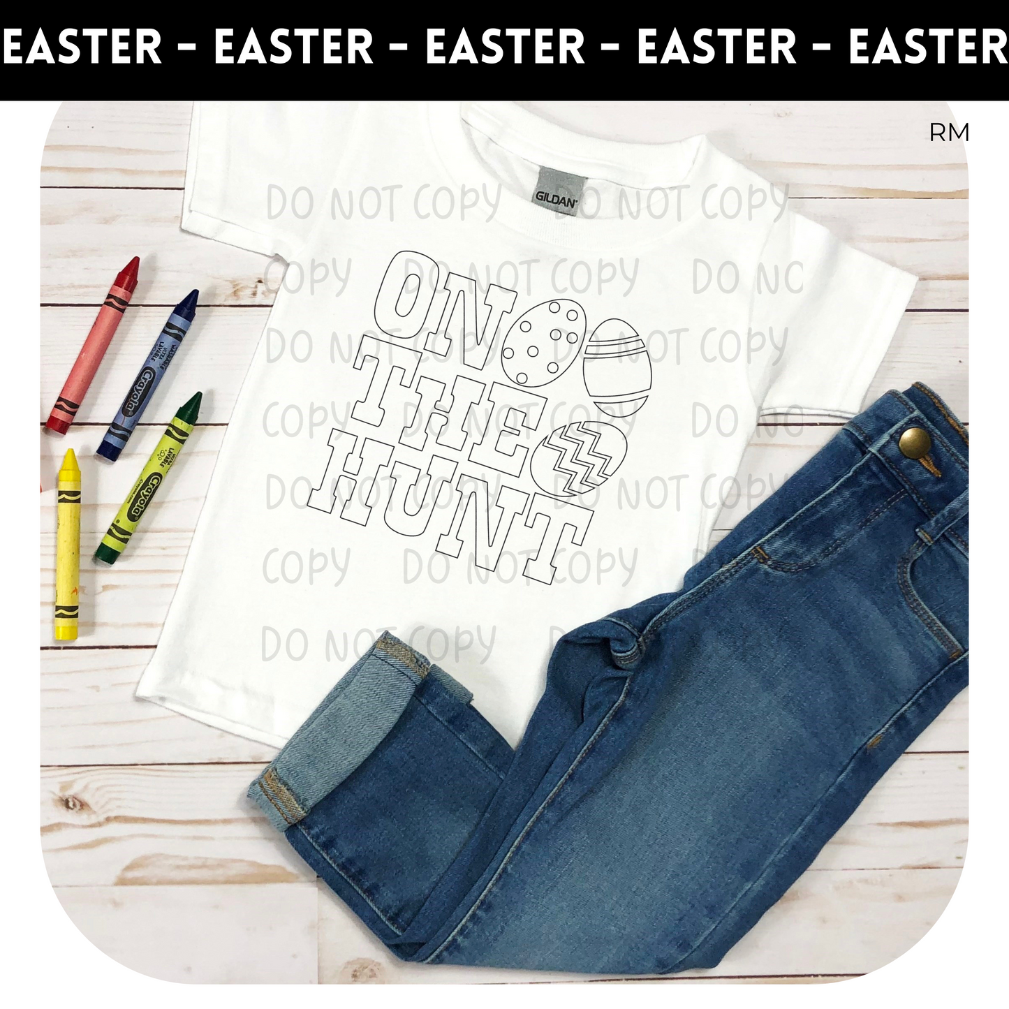 On The Hunt Easter Coloring Shirt Youth Shirt - Easter Coloring Shirt 10
