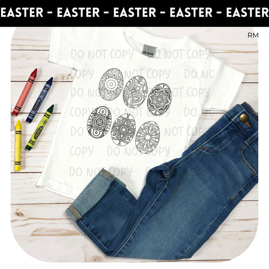 Easter Egg Coloring Shirt Youth Shirt - Easter Coloring Shirt 9