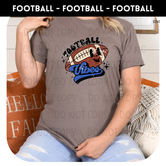 Retro Football Vibes Adult Shirt- Football 100