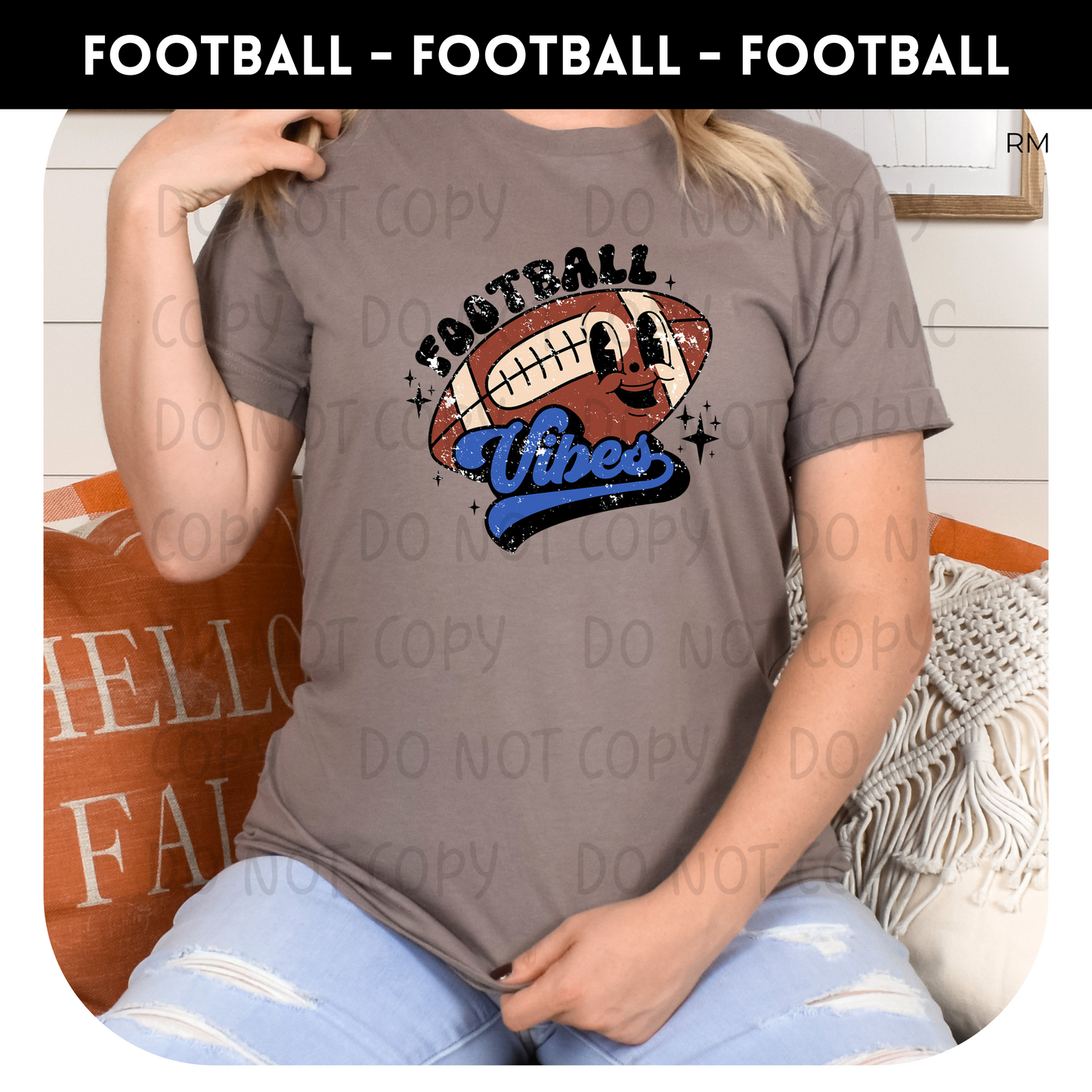 Retro Football Vibes TRANSFERS ONLY- Football 100