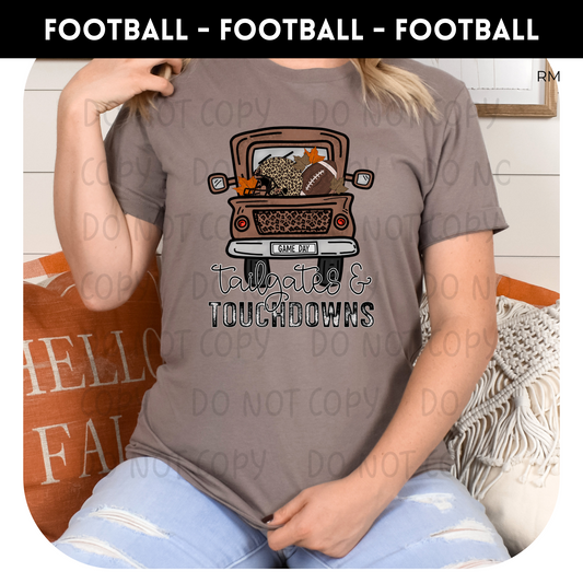 Tailgates and Touchdowns Adult Shirt- Football 62