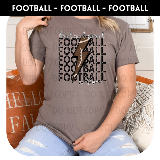 Loud And Proud Football Mom Adult Shirt- Football 66
