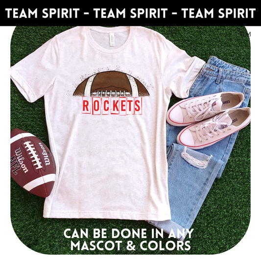 Football Mascot Splatter Adult Shirt