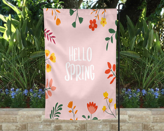 Welcome Hello Spring Garden Flag TRANSFERS ONLY- Garden Flag 79