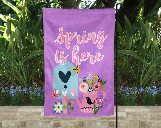 Spring Is Here Garden Flag-TRANSFERS ONLY- Garden Flag 82