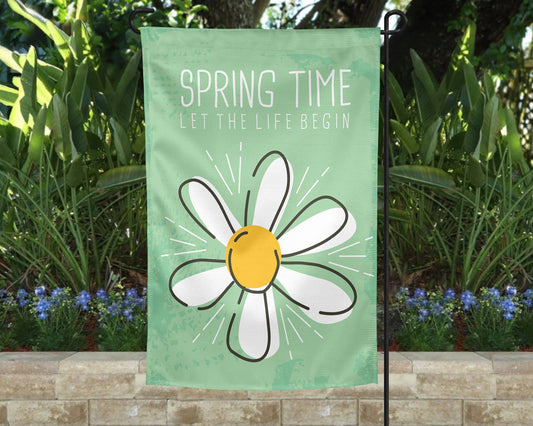 Spring Time Daisy Garden Flag TRANSFERS ONLY- Garden Flag 85