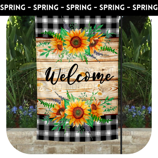 Welcome Sunflower Garden Flag TRANSFERS ONLY- Garden Flag 74