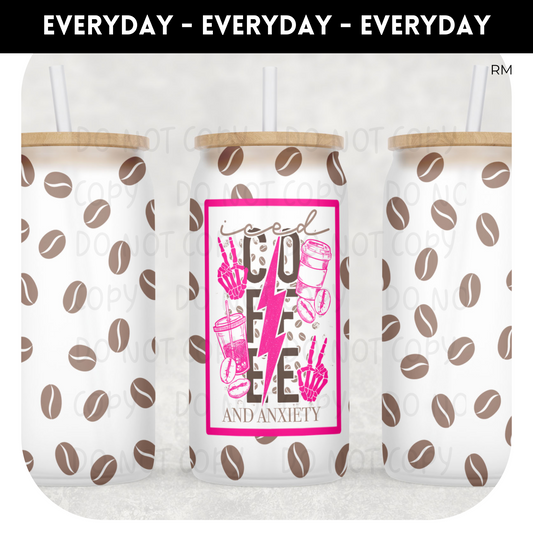 Iced Coffee and Anxiety Libby Glass Can- Glass Can 355