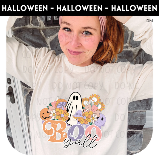 Boo Yall Adult Shirt- Halloween 499