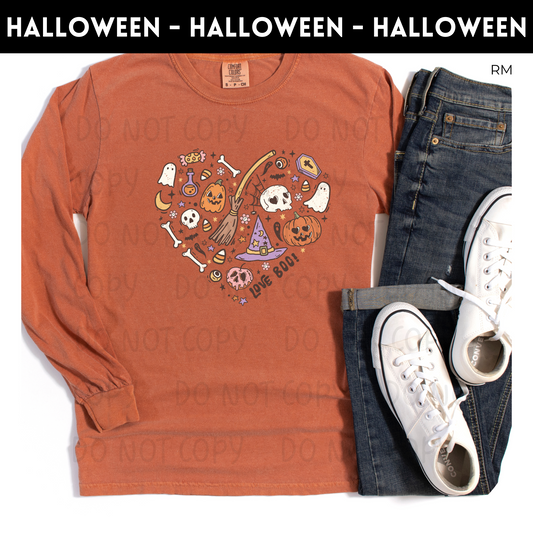 Love Boo Adult Shirt- Halloween 516