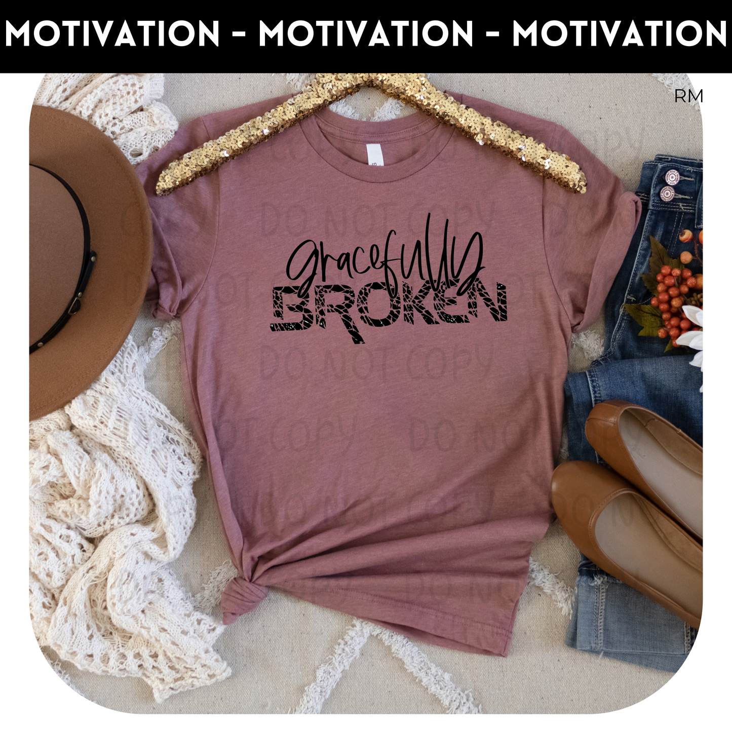Gracefully Broken Adult Shirt-Inspirational 108