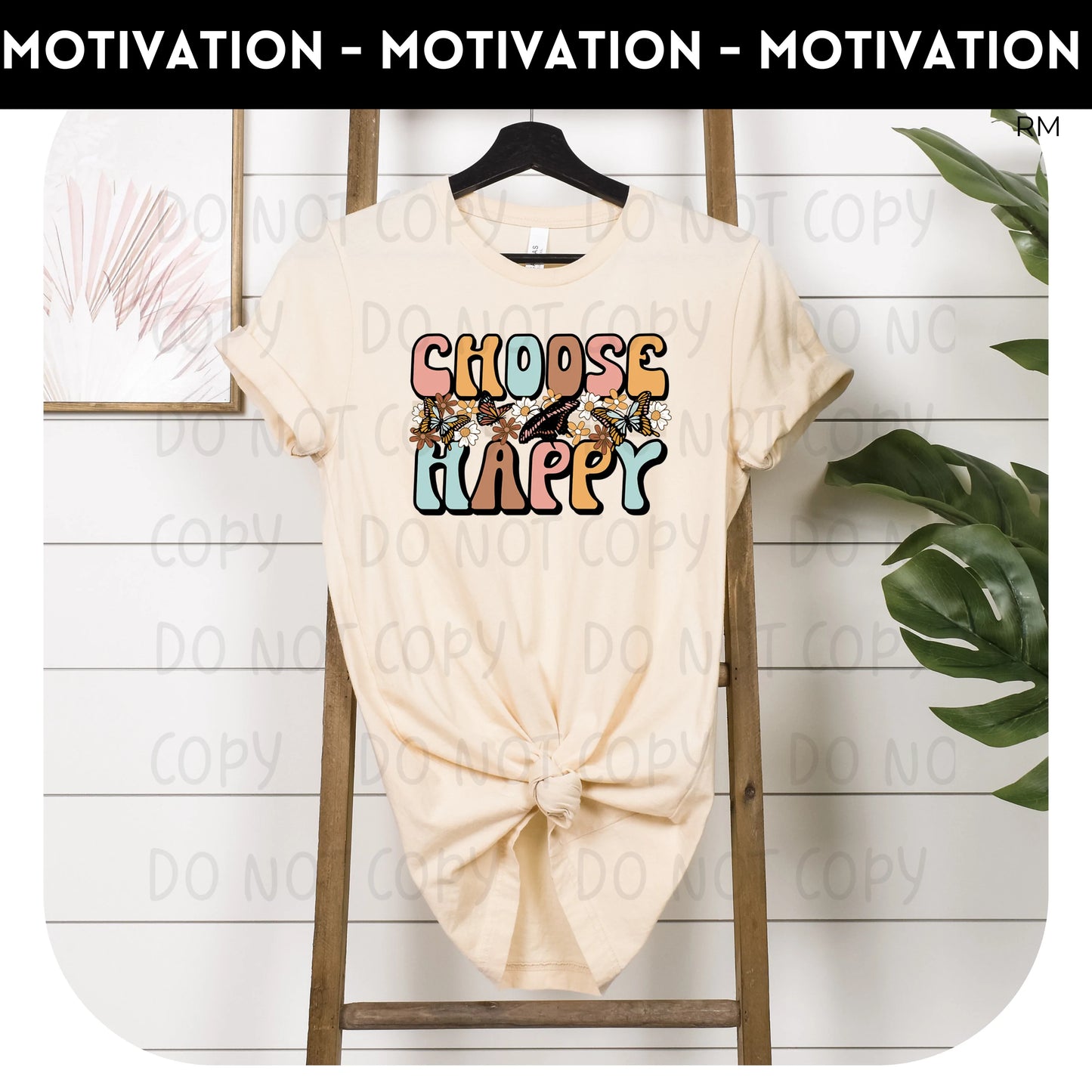 Choose Happy Adult Shirt- Inspirational 692