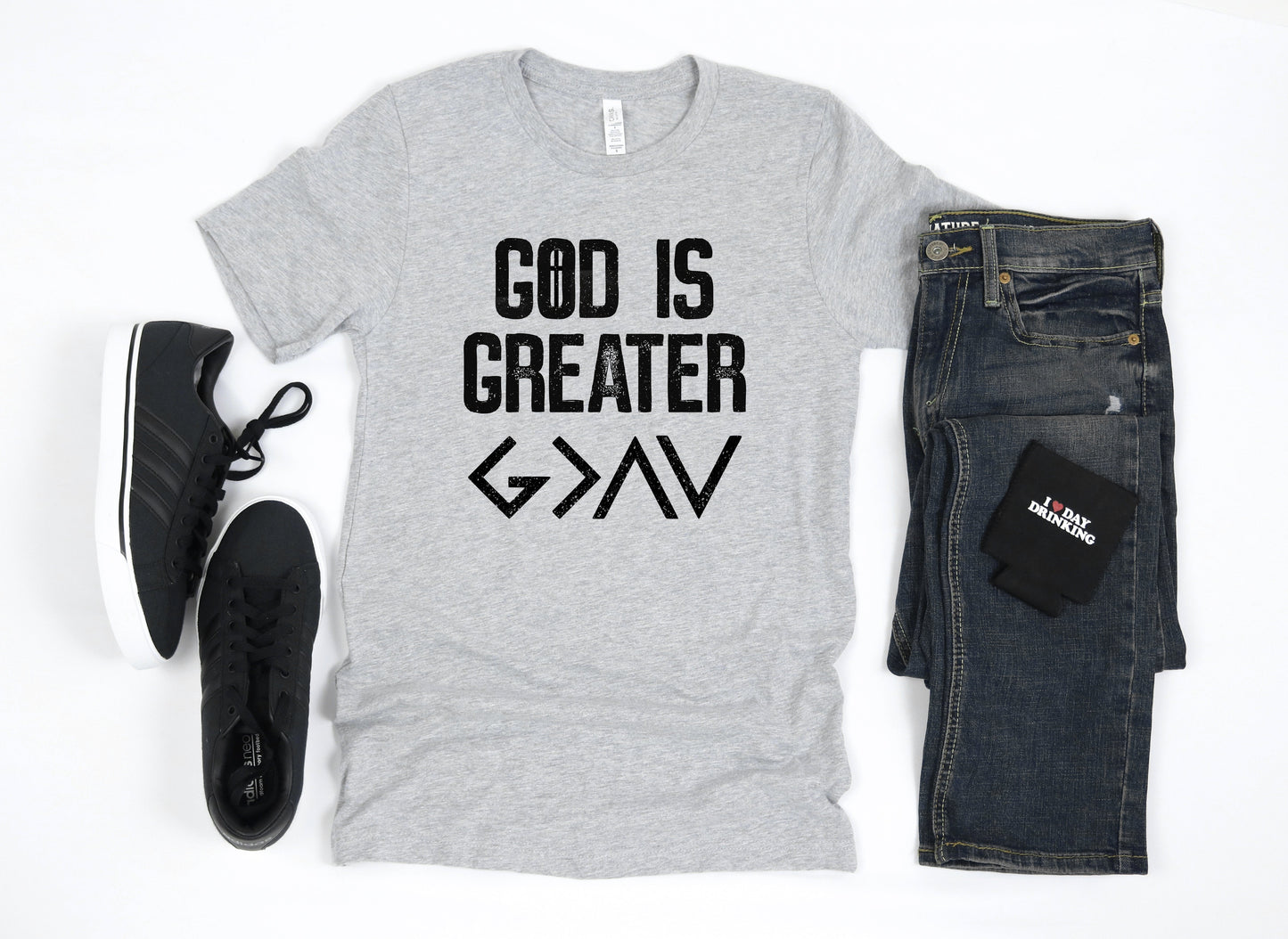 God is Greater Adult Shirt- Inspirational 831