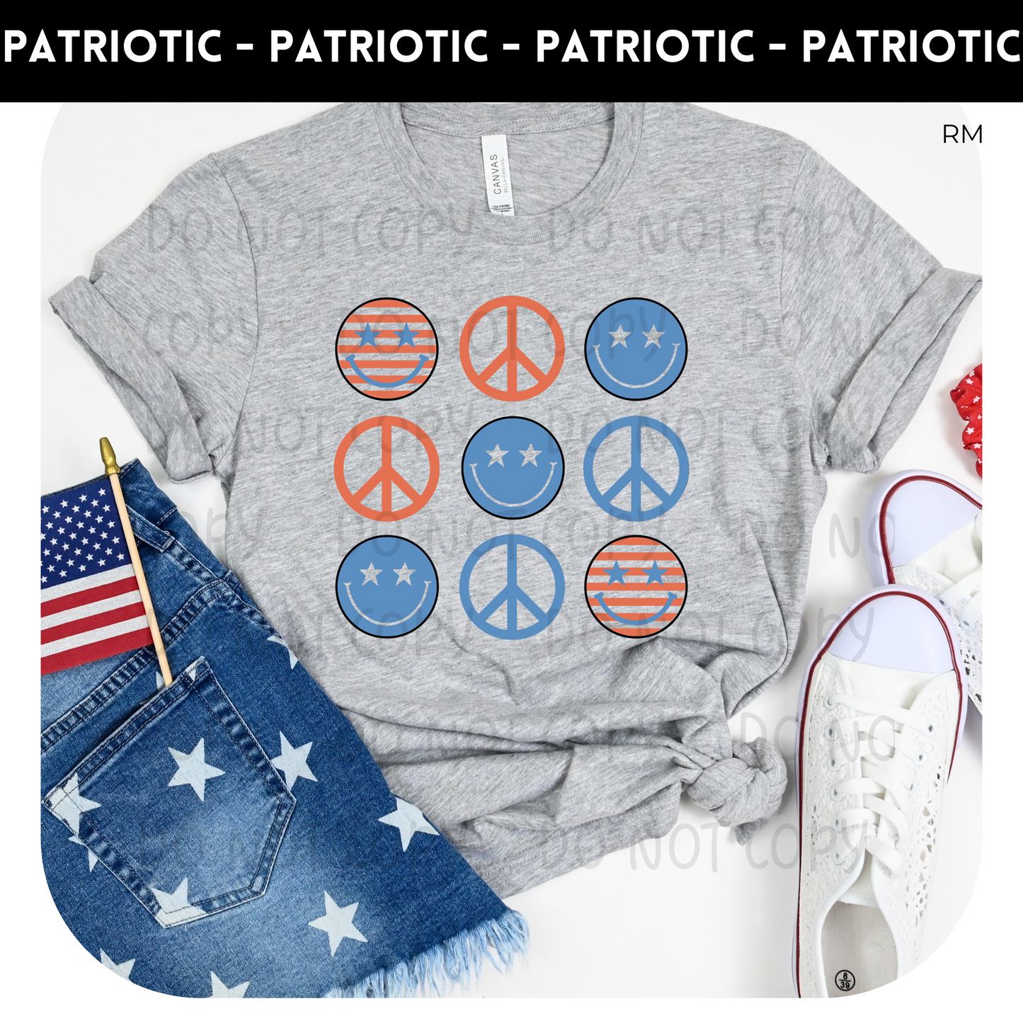 4th Of July Peace Signs TRANSFERS ONLY-July 4th 255