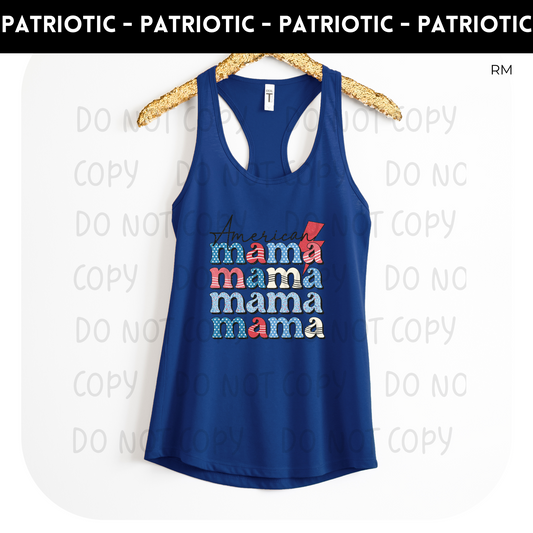 American Mama Tank Top- July 4th 264