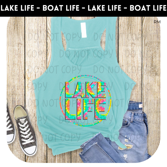 Tie Dye Lake Life TRANSFERS ONLY- Lake Life 10