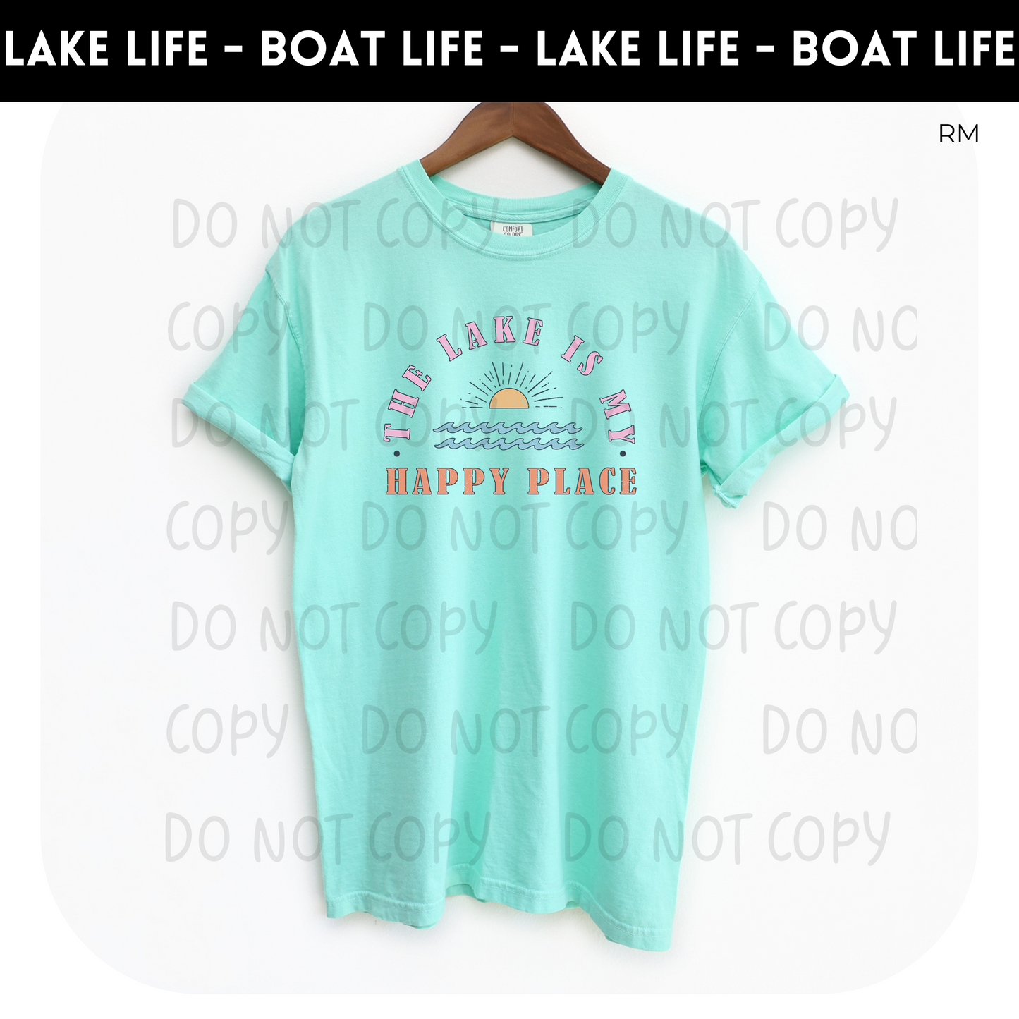 The Lake Is My Happy Place Adult Shirt- Lake Life 45