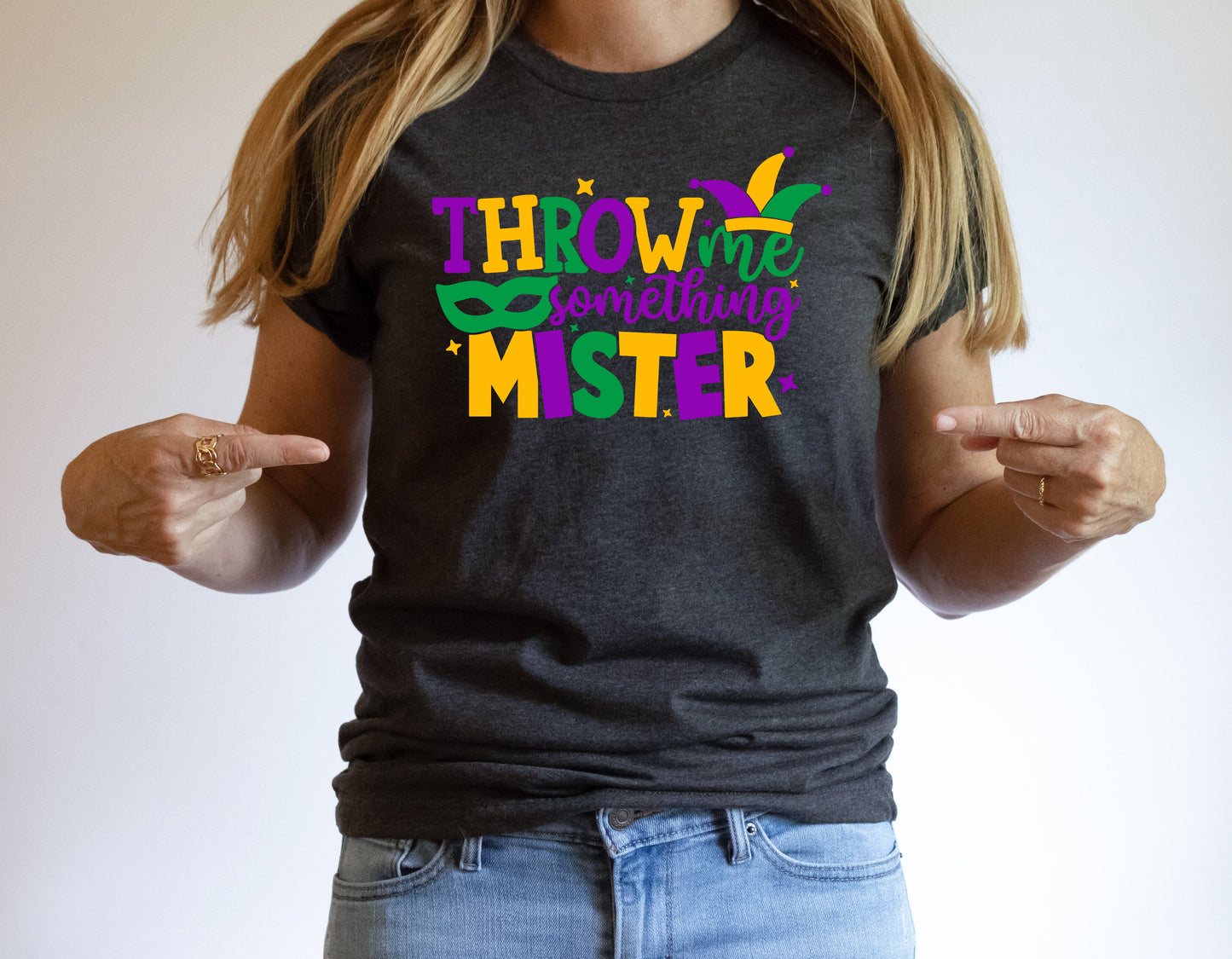 Throw Me Something Mister Adult Shirt- Mardi Gras 67