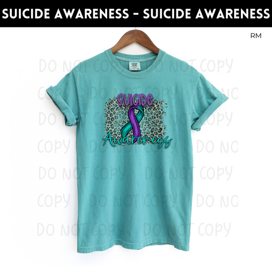 Leopard Suicide Awareness Adult Shirt- Mental Health 123