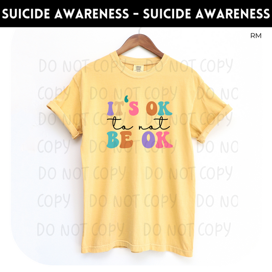 It's Okay To Not Be Okay Adult Shirt- Mental Health 92