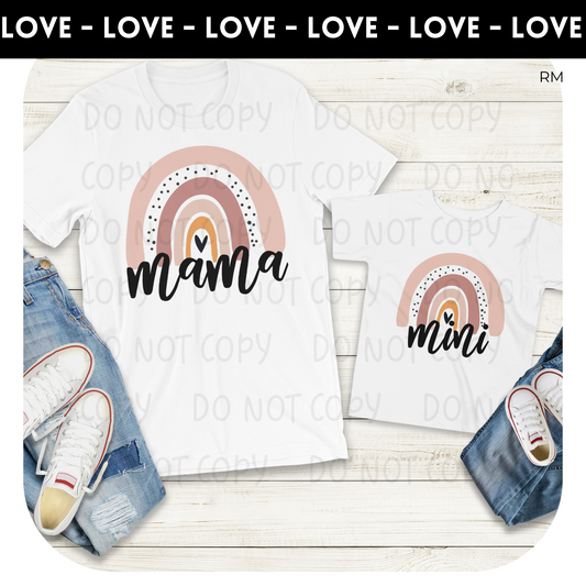 Mama & Mini Rainbow Matching Shirts- Mommy and Me 29 & 31