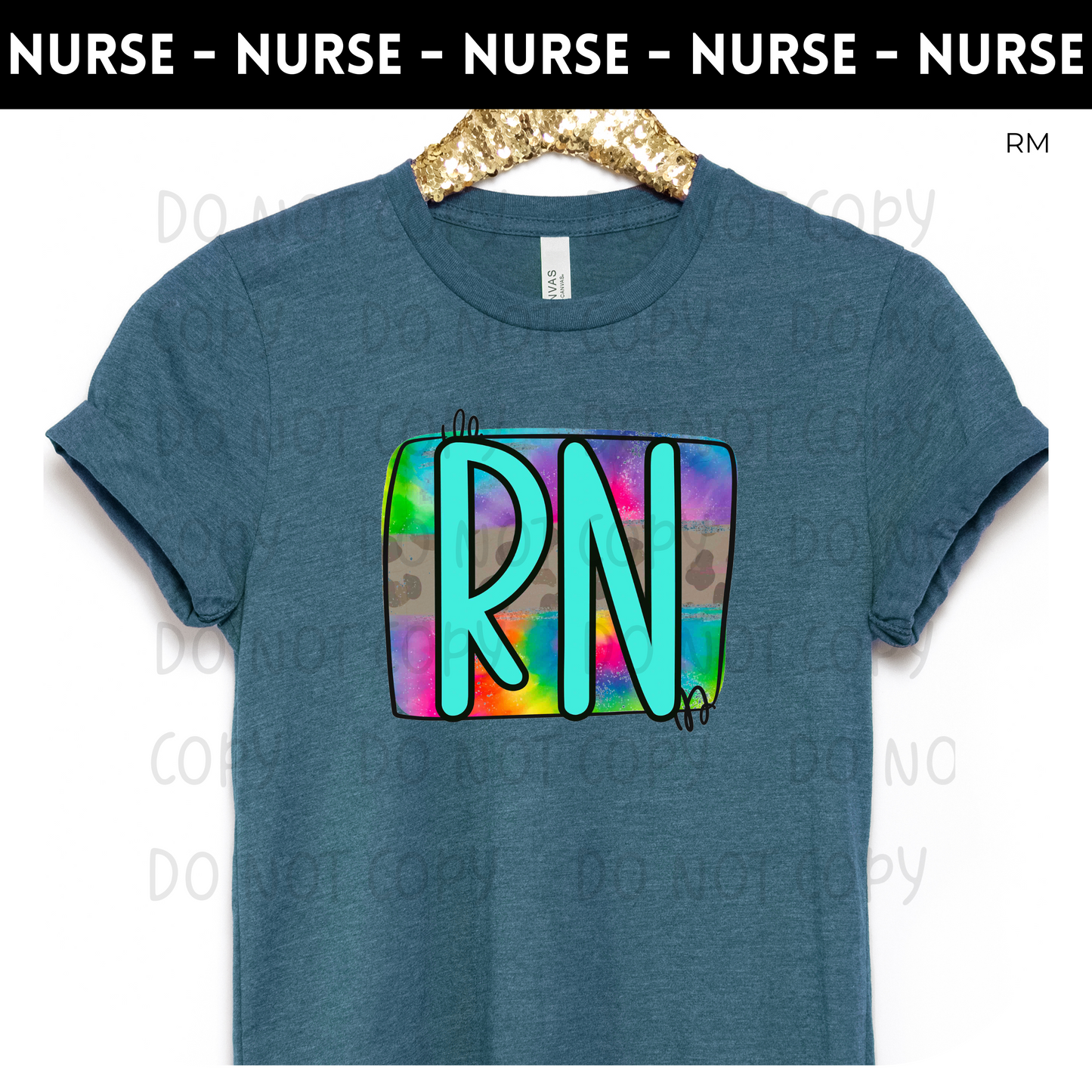 Watercolor RN Adult Shirt- Nursing 140