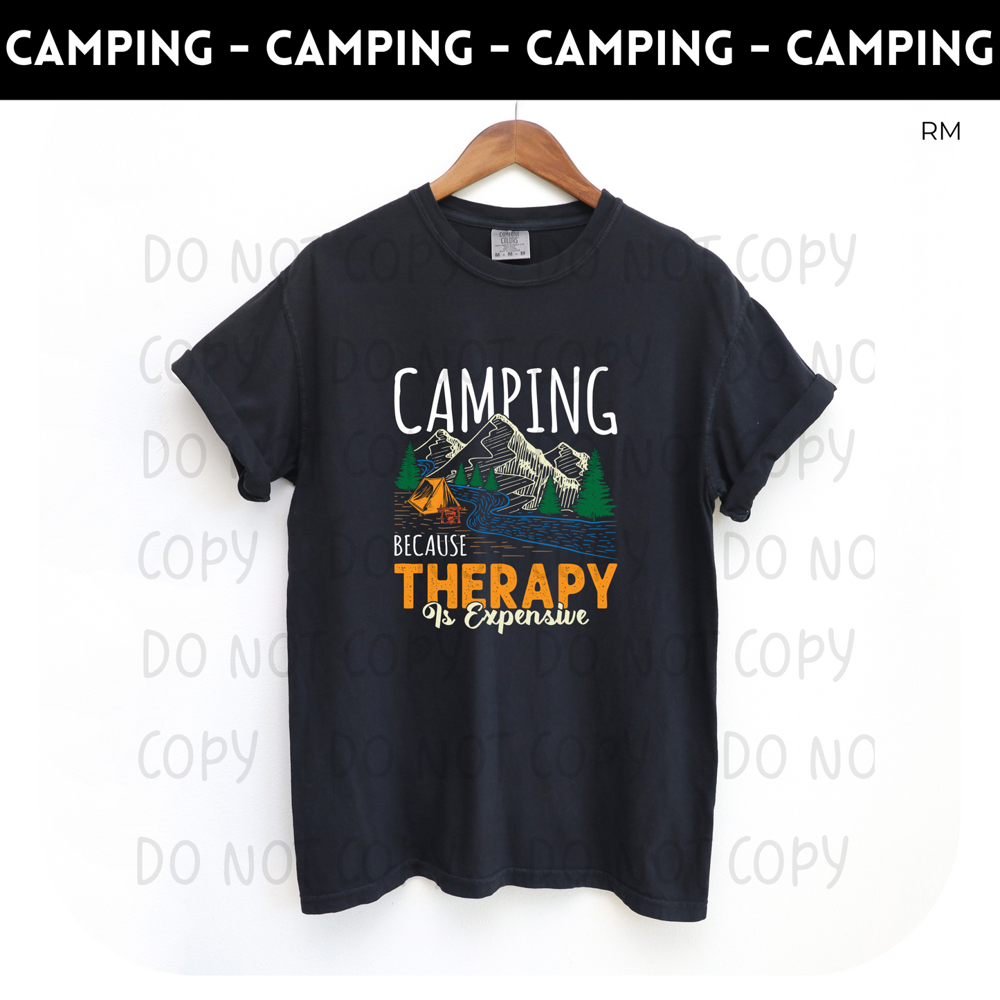 Camping Because Therapy Is Expensive Adult Shirt- Outdoors-167