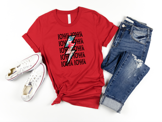 Patriotic Lightning States Adult Shirt or Tank Top