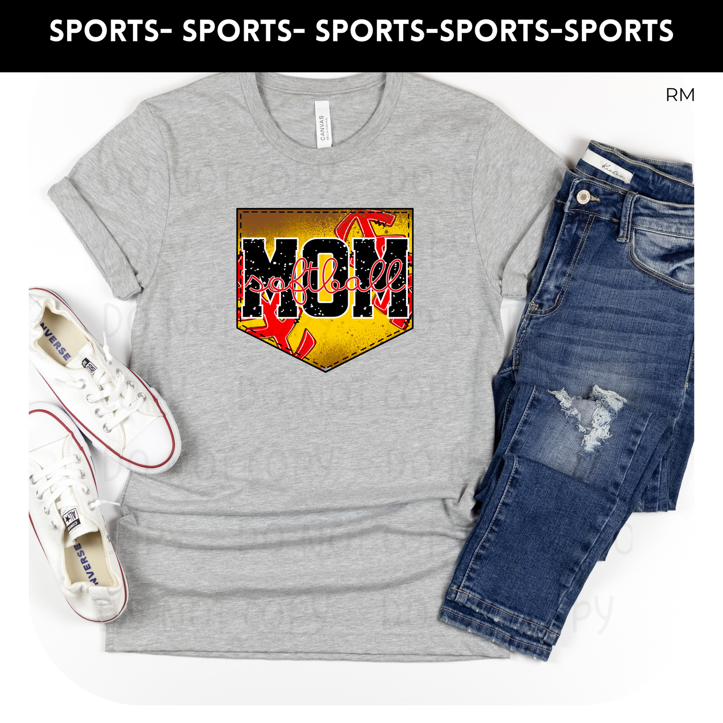 Softball Mom Adult Shirt- Softball 130