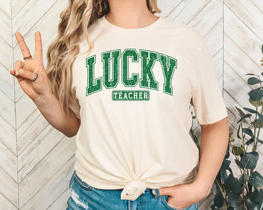 Lucky Teacher Adult Shirt- St. Patrick 168