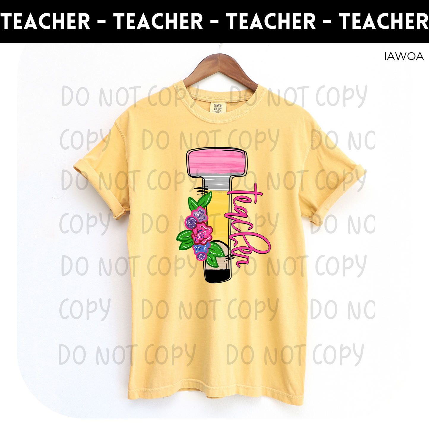 Teacher Pencil Adult Shirt- Teachers-118